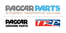 PACCAR Parts, PACCAR Genuine Parts, and TRP logos