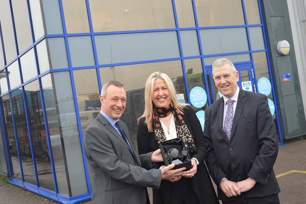 TRP Hemel receiving global TRP Store of The Year award